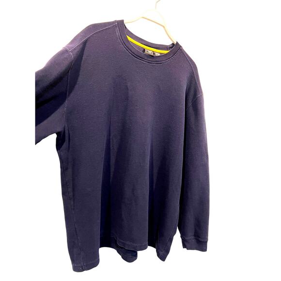 Junction West Thermal Shirt Cotton Navy Blue Solid Long Sleeve Men's XXLarge - Picture 10 of 12